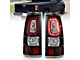 Plank Style LED Tail Lights; Black Housing; Clear Lens (01-02 Silverado 2500 HD)