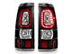 Plank Style LED Tail Lights; Black Housing; Clear Lens (03-06 Silverado 2500 HD)