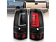 Plank Style LED Tail Lights; Black Housing; Clear Lens (01-02 Silverado 2500 HD)