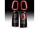 Plank Style LED Tail Lights; Black Housing; Smoked Lens (03-06 Silverado 2500 HD)