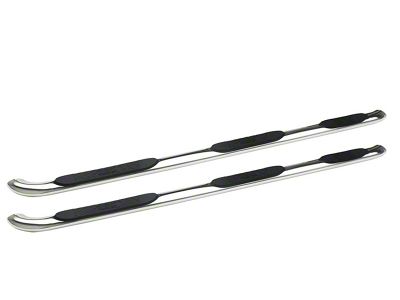 Platinum 4-Inch Wheel-to-Wheel Oval Side Step Bars; Stainless Steel (15-19 Silverado 2500 HD Crew Cab w/ 8-Foot Long Box)