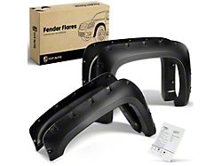 Pocket Rivet Style Fender Flares; Black (07-14 Silverado 2500 HD)