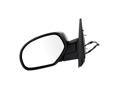 Powered Heated Manual Folding Mirror; Chrome; Driver Side (07-13 Silverado 2500 HD)