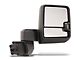 Powered Heated Manual Extendeable Towing Mirrors with Smoked LED Turn Signals; Matte (20-24 Silverado 2500 HD)