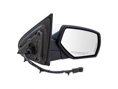 Powered Heated Memory Side Mirror with Chrome Cap; Passenger Side (15-19 Silverado 2500 HD)