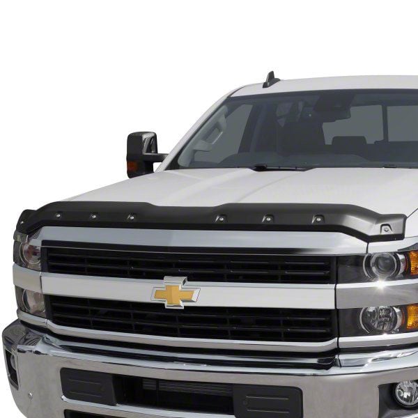 Silverado 2500 Premium Bolt-On Look Hood Deflector; Textured (15-16 ...