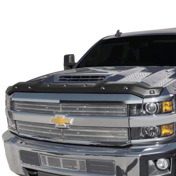 Silverado 2500 Premium Bolt-On Look Hood Deflector; Textured (17-19 6 ...