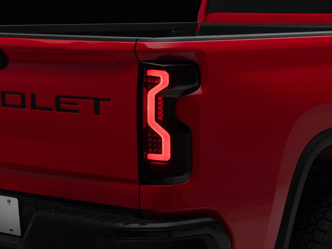 Silverado 2500 PROSeries LED Tail Lights; Jet Black Housing; Smoked