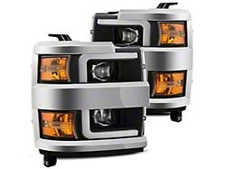 PRO-Series Projector Headlights; Black Housing; Clear Lens (15-19 Silverado 2500 HD)