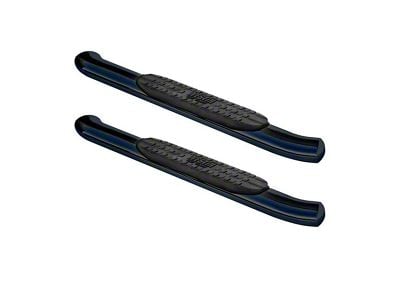 Pro Traxx 4-Inch Oval Side Step Bars; Black (15-19 Silverado 2500 HD Regular Cab)