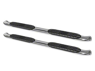 Pro Traxx 4-Inch Oval Side Step Bars; Stainless Steel (15-19 Silverado 2500 HD Regular Cab)