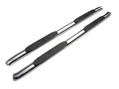 Pro Traxx 4-Inch Oval Side Step Bars; Stainless Steel (20-25 Silverado 2500 HD Crew Cab)