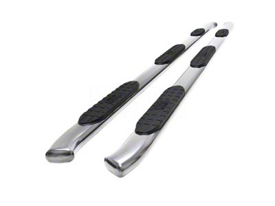 Westin Pro Traxx 5-Inch Wheel-to-Wheel Oval Side Step Bars; Stainless Steel (20-25 Silverado 2500 HD Crew Cab w/ 8-Foot Long Box)