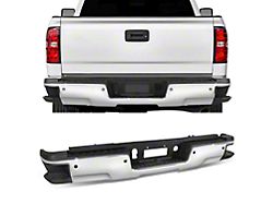 Rear Bumper; Pre-Drilled for Backup Sensors; Chrome (15-19 Silverado 2500 HD w/o Hitch Draw Bar)