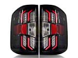 Renegade Series LED Tail Lights; Gloss Black Housing; Clear Lens (15-19 Silverado 2500 HD w/o Factory LED Tail Lights)