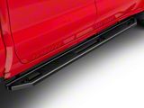 Rocker Armor Side Step Bars; Matte Black (20-25 Silverado 2500 HD Crew Cab)