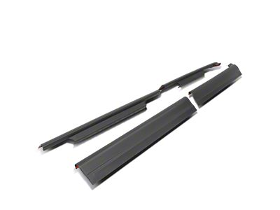 Front and Rear Rocker Panel Sill Plate Covers; Black (01-06 Silverado 2500 HD Crew Cab)