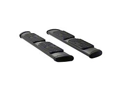 Regal 7-Inch Oval Side Step Bars without Mounting Brackets; Textured Black (07-25 6.0L Silverado 2500 HD Extended/Double Cab)