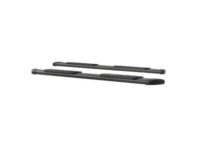 Regal 7-Inch Oval Side Step Bars without Mounting Brackets; Textured Black (07-24 6.0L Silverado 2500 HD Crew Cab)