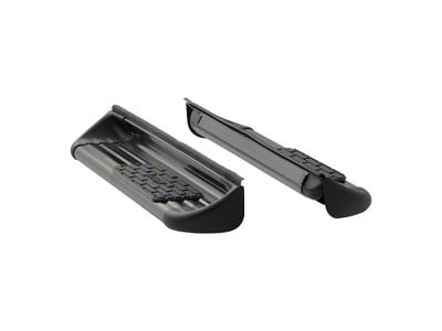 Stainless Side Entry Running Boards without Mounting Brackets; Textured Black (07-18 Silverado 2500 HD Regular Cab)