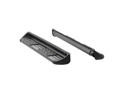 Stainless Side Entry Running Boards without Mounting Brackets; Textured Black (15-19 6.0L Silverado 2500 HD Double Cab)