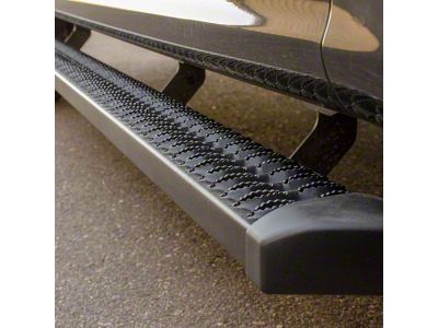 SlimGrip 5-Inch Running Boards; Textured Black (20-24 Silverado 2500 HD Double Cab)