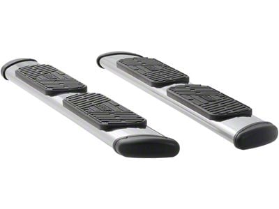 Regal 7-Inch Oval Side Step Bars; Polished Stainless (20-25 Silverado 2500 HD Double Cab)