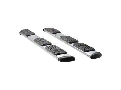 Regal 7-Inch Wheel-to-Wheel Oval Side Step Bars; Polished Stainless (15-19 6.0L Silverado 2500 HD Double Cab w/ 8-Foot Long Box)