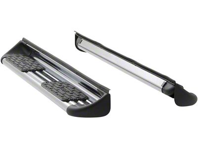 Stainless Side Entry Running Boards; Rocker Mount; Polished (07-13 6.0L Silverado 2500 HD Extended Cab)