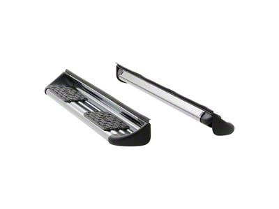 Stainless Side Entry Running Boards without Mounting Brackets; Polished (07-13 Silverado 2500 HD Extended Cab)