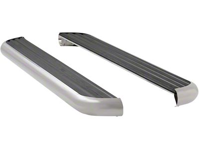 MegaStep 6.50-Inch Running Boards; Rocker Mount; Polished Stainless (15-19 6.0L Silverado 2500 HD Double Cab)