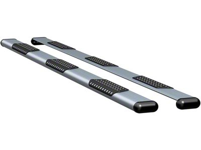 O-Mega II 6-Inch Wheel-to-Wheel Oval Side Step Bars; Silver (07-14 6.0L Silverado 2500 HD Crew Cab w/ 8-Foot Long Box)