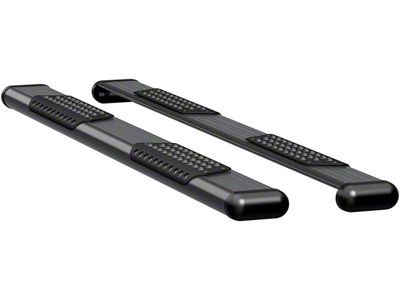 O-Mega II 6-Inch Oval Side Step Bars; Rocker Mount; Textured Black (15-19 6.0L Silverado 2500 HD Double Cab)