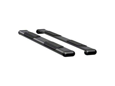 O-Mega II 6-Inch Oval Side Step Bars without Mounting Brackets; Textured Black (07-25 6.0L Silverado 2500 HD Extended/Double Cab)