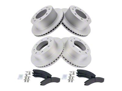 Semi-Metallic 8-Lug Brake Rotor and Pad Kit; Front and Rear (12-19 Silverado 2500 HD)