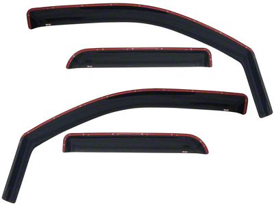 In-Channel Window Deflectors; Front and Rear; Smoke (07-14 Silverado 2500 HD Extended Cab)