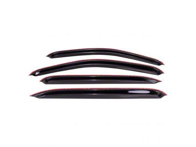 Side Window Deflectors; Smoked (07-14 Silverado 2500 HD Crew Cab)