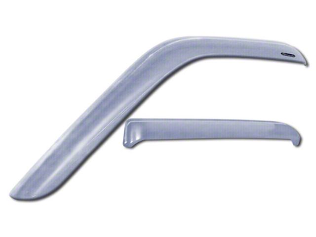 Snap-Inz In-Channel Sidewind Deflectors; Front and Rear; Chrome (20-24 Silverado 2500 HD Crew Cab)