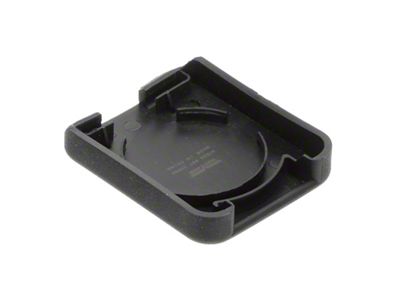 Spare Tire Hoist Access Hole Cover; Black Plastic; Square (07-13 Silverado 2500 HD)