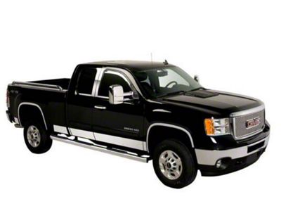 Putco Stainless Steel Rocker Panels with Bowtie Logo (15-19 Silverado 2500 HD Double Cab w/ 6.50-Foot Standard Box)