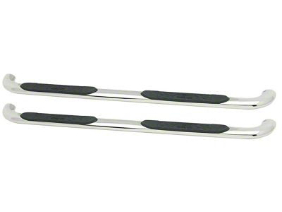 Platinum 4-Inch Oval Side Step Bars; Stainless Steel (07-14 Silverado 2500 HD Extended Cab)