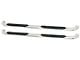 Platinum 4-Inch Oval Side Step Bars; Stainless Steel (07-14 Silverado 2500 HD Crew Cab)