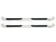 Platinum 4-Inch Oval Side Step Bars; Stainless Steel (07-14 Silverado 2500 HD Crew Cab)