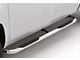 3-Inch Round Bent Nerf Side Step Bars; Polished Stainless (07-14 Silverado 2500 HD Extended Cab)