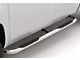 3-Inch Round Bent Nerf Side Step Bars; Polished Stainless (07-19 Silverado 2500 HD Crew Cab)