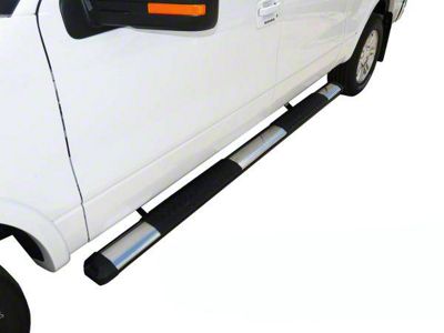 STX400 Running Boards; Rocker Mount; Stainless Steel (07-19 Silverado 2500 HD Crew Cab)