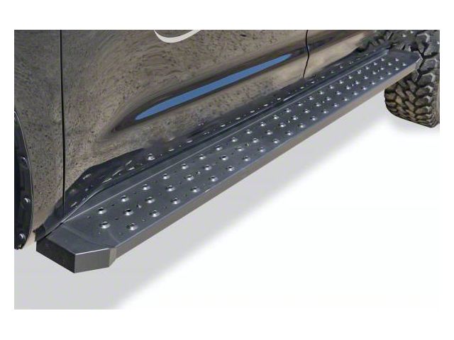 STX600 Running Boards; Black (20-24 Silverado 2500 HD Crew Cab)