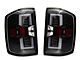 LED Tail Lights; Matte Black Housing; Clear Lens (14-17 Silverado 2500 HD w/ Factory Halogen Tail Lights)