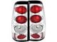 Tail Lights; Chrome Housing; Clear Lens (01-02 Silverado 2500 HD)