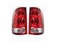 Tail Lights; Chrome Housing; Red Lens (07-14 Silverado 2500 HD)